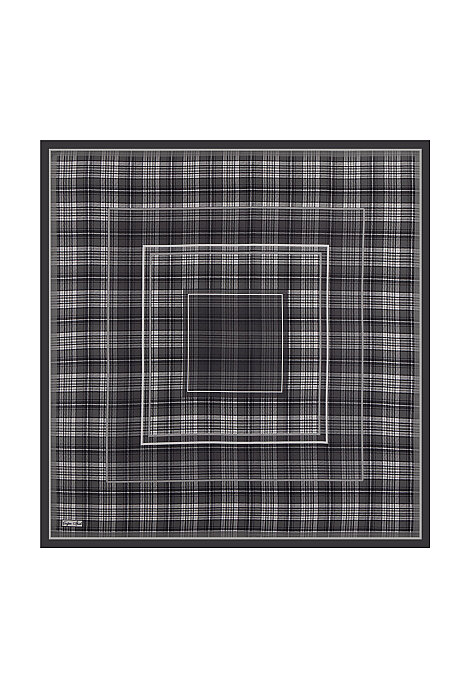 Black Testament Pattern Twill Silk Square Scarf 