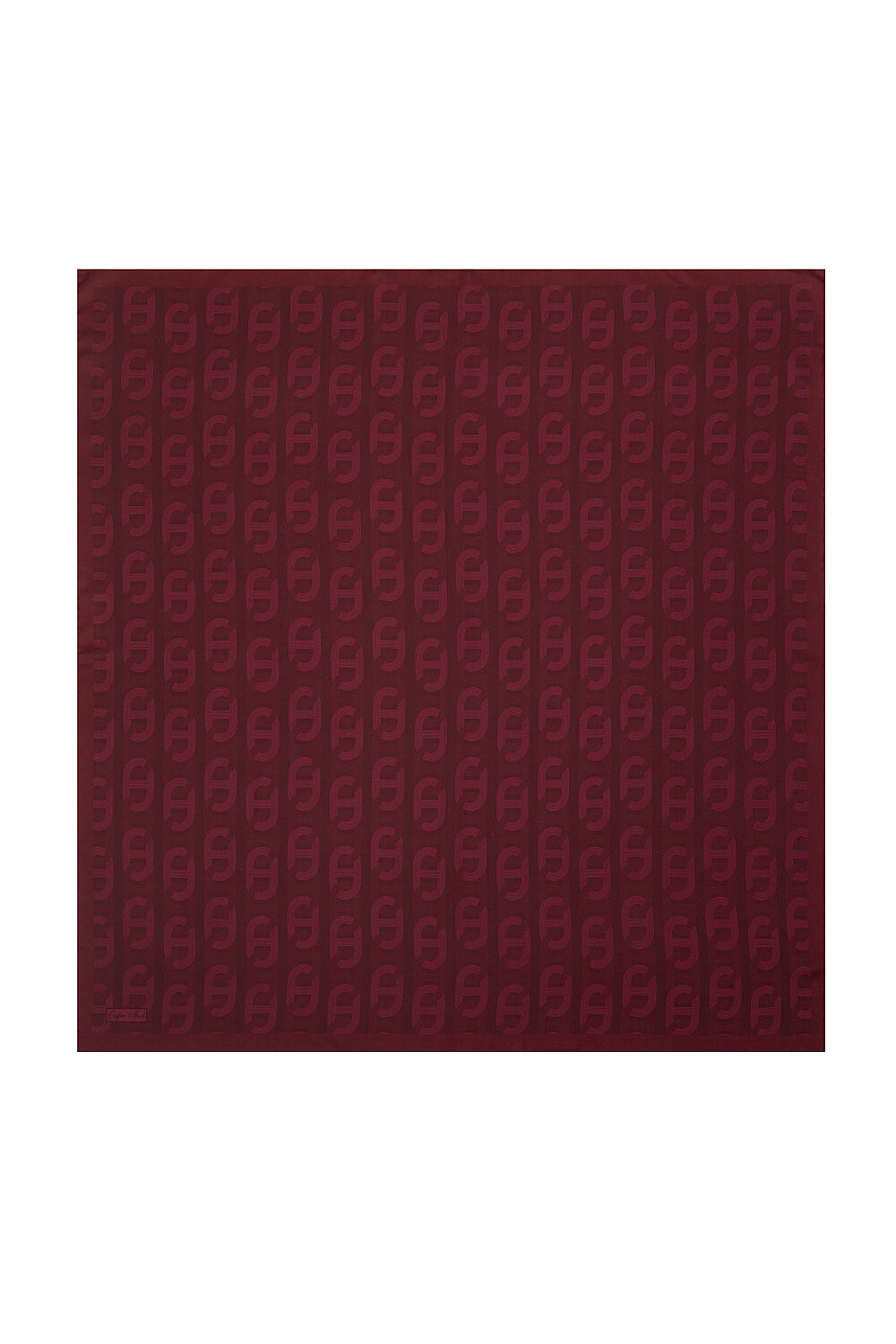 Bordo Chain Desen Tivil İpek Eşarp - 1