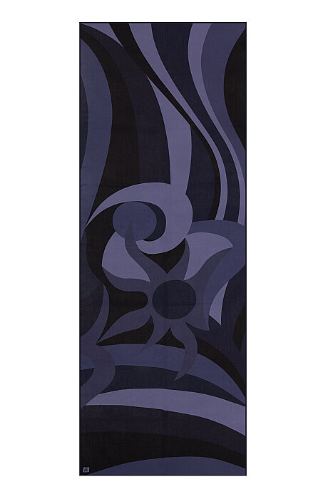 Purple Sun Pattern Crepe Silk Scarf - 2